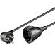 Verloopkabel schuko 2m zwart