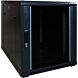 12U mini patchkast met glazen voordeur, 800mm diep