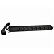 19 inch 8 voudige stekkerdoos met C14 stekker - Denemarken