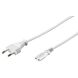 Netsnoer euro plug naar C7 3m wit