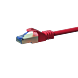 CAT6a S/FTP (PIMF) patchkabel 0,25m rood