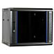 9U wand patchkast met glazen voordeur, 450mm diep