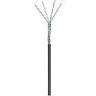 CAT6 SF/UTP 100m buitenkabel op rol soepel zwart CCA