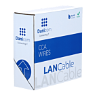 CAT5e F/UTP 100m kabel op rol soepel grijs CCA