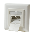 Cat6a UTP / STP inbouwdoos, ivoor