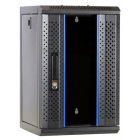 10" 9U wand patchkast met glazen voordeur