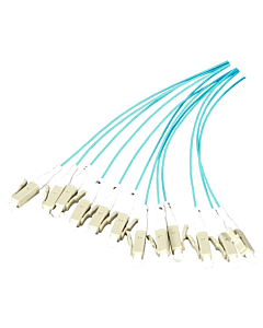 OM3 glasvezel pigtail turquoise ST - 12 stuks
