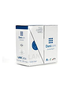DANICOM CAT6 100% koper UTP 305m kabel op rol stug -  LSZH (Cca)