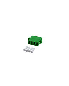 Singlemode koppeling 4-voudig LC-LC quad groen