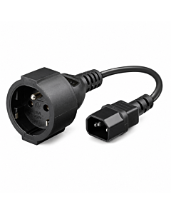 Stroomkabel AC plug naar C14  Type E 0,15m verloop - Penaarde