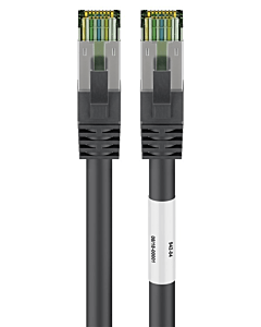 Cat8 S/FTP (PIMF) patchkabel 0,50m zwart