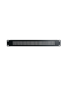 19 inch verticaal Ventilatie paneel Zwart - 1U