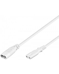 Verloopkabel C7 naar C8 2m wit