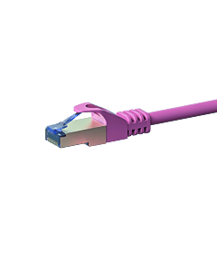 CAT6a S/FTP (PIMF) patchkabel 0,50m roze