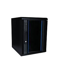 10" 9U wand patchkast met glazen voordeur 450mm diep