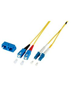 OS2 duplex glasvezel kabel LC-SC 1m