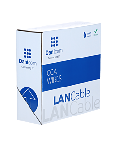 CAT5e F/UTP 100m kabel op rol soepel grijs CCA