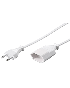 Verloopkabel Europlug 5m wit