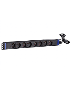 19 inch 8 voudige stekkerdoos met C14 stekker - Penaarde