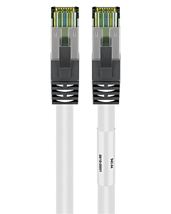 Cat8 S/FTP (PIMF) patchkabel 5m wit