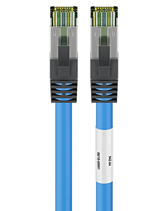 Cat8 S/FTP (PIMF) patchkabel 0,25m blauw