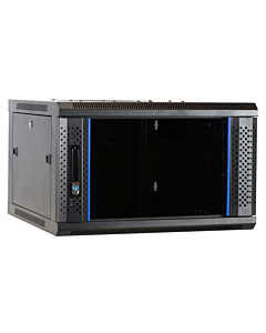 4U wand patchkast met glazen voordeur, 600mm diep