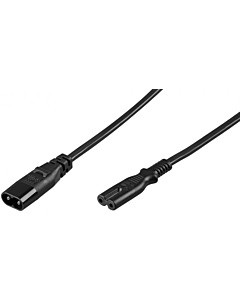 Verloopkabel C7 naar C8 2m zwart