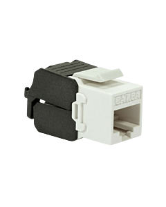 CAT6a UTP Keystone Connector - Toolless - Zwart/Wit
