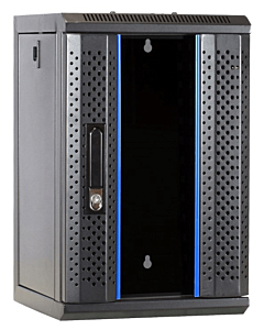 10" 9U wand patchkast met glazen voordeur 310mm diep