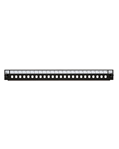 Front ST 24 poorts zwart simplex voor universele glasvezel lade