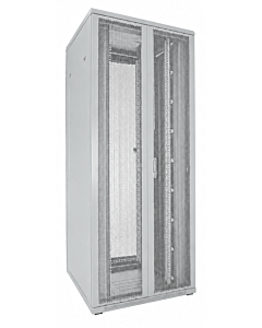 42U witte patchkast met dubbele geperforeerde voor- en achterdeuren 800x800x2000mm (BxDxH)