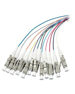 OM4 glasvezel pigtail gekleurde set LC - 12 stuks