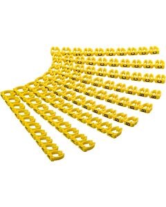 Set van 90 stuks kabelmarkering, A-B-C, 30 per letter
