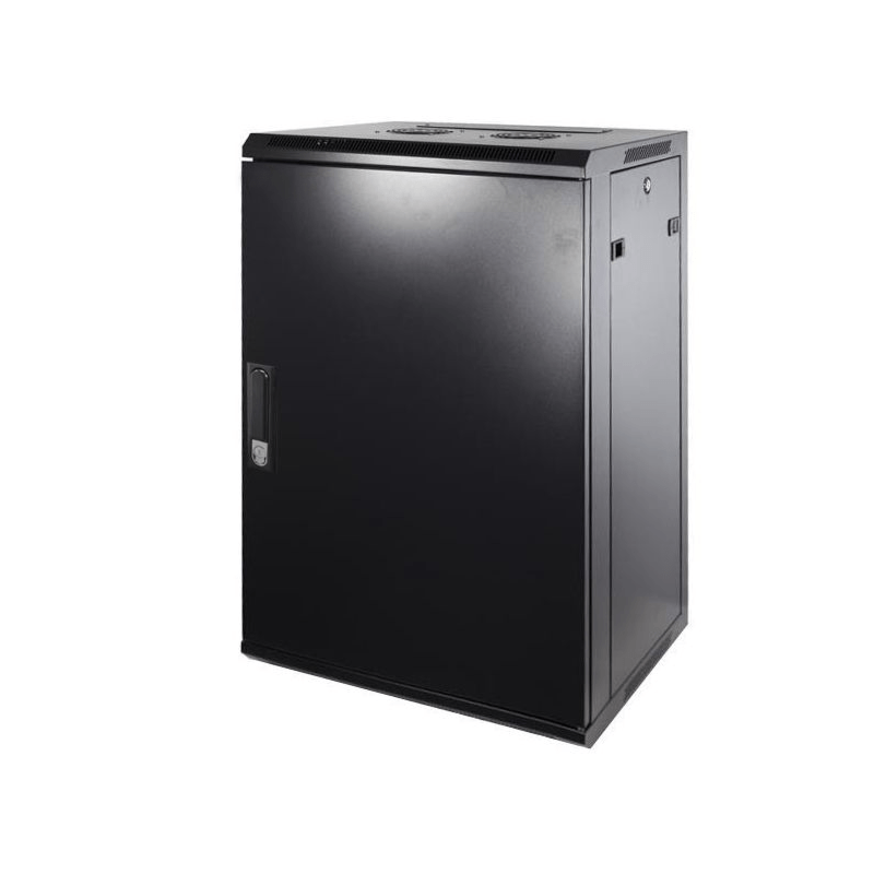 18U wand patchkast met metalen voordeur, 600mm diep