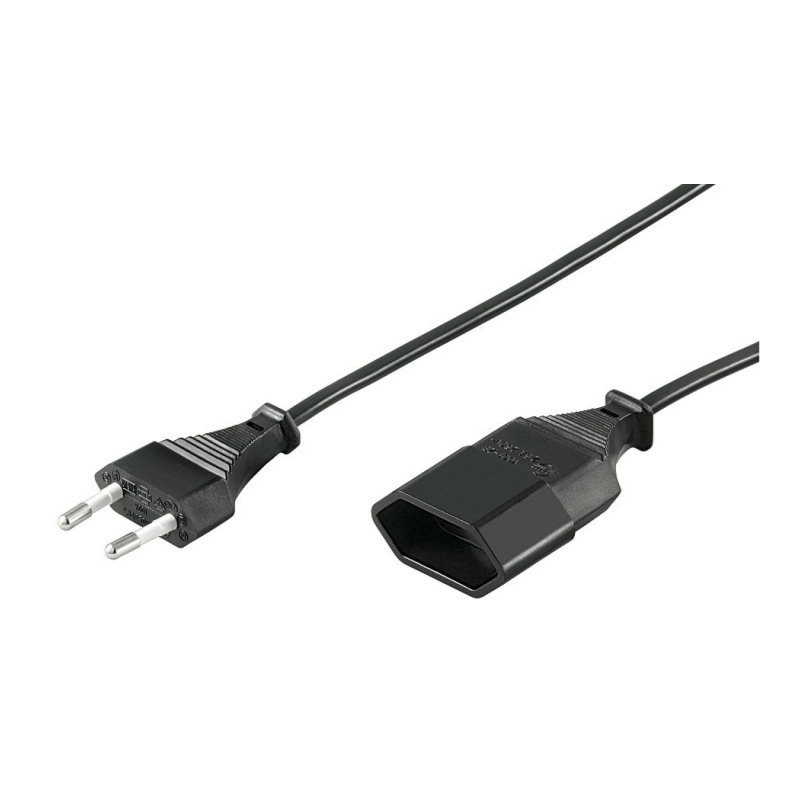 Verloopkabel Europlug 3m zwart