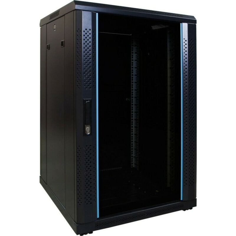18U patchkast met glazen voordeur (BxDxH) 600x600x1000mm
