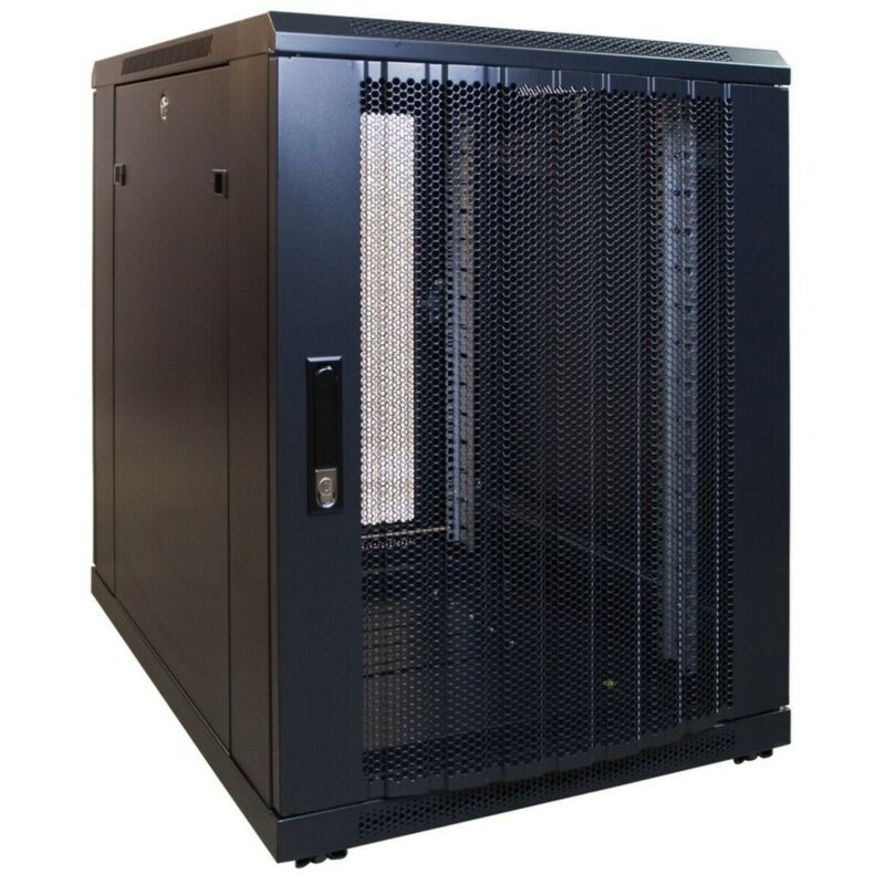 15U mini patchkast met geperforeerde voordeur, 600mm diep