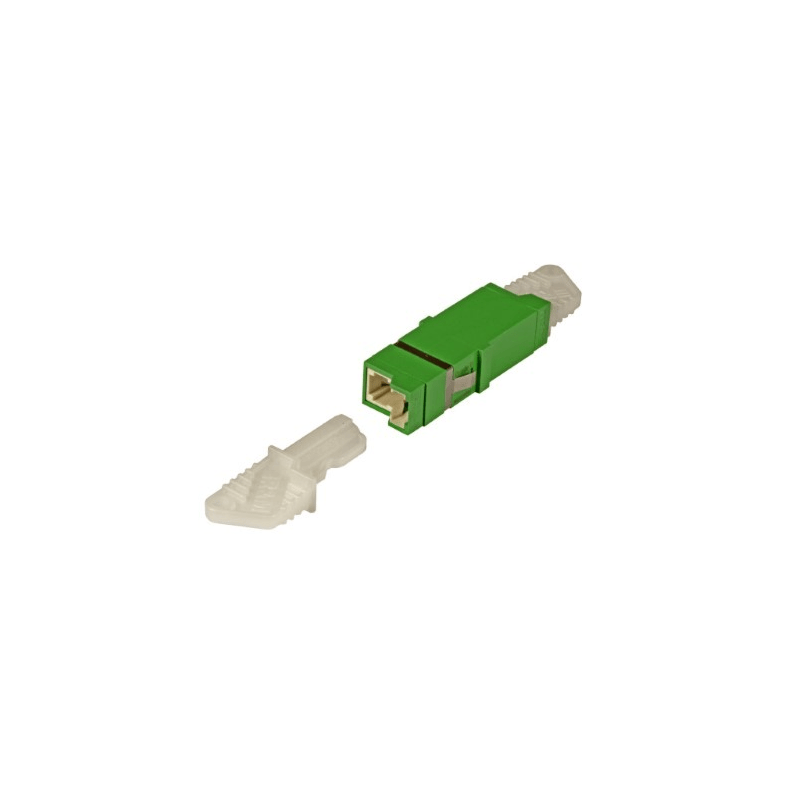 Singlemode keystone koppeling E2000-E2000 simplex groen