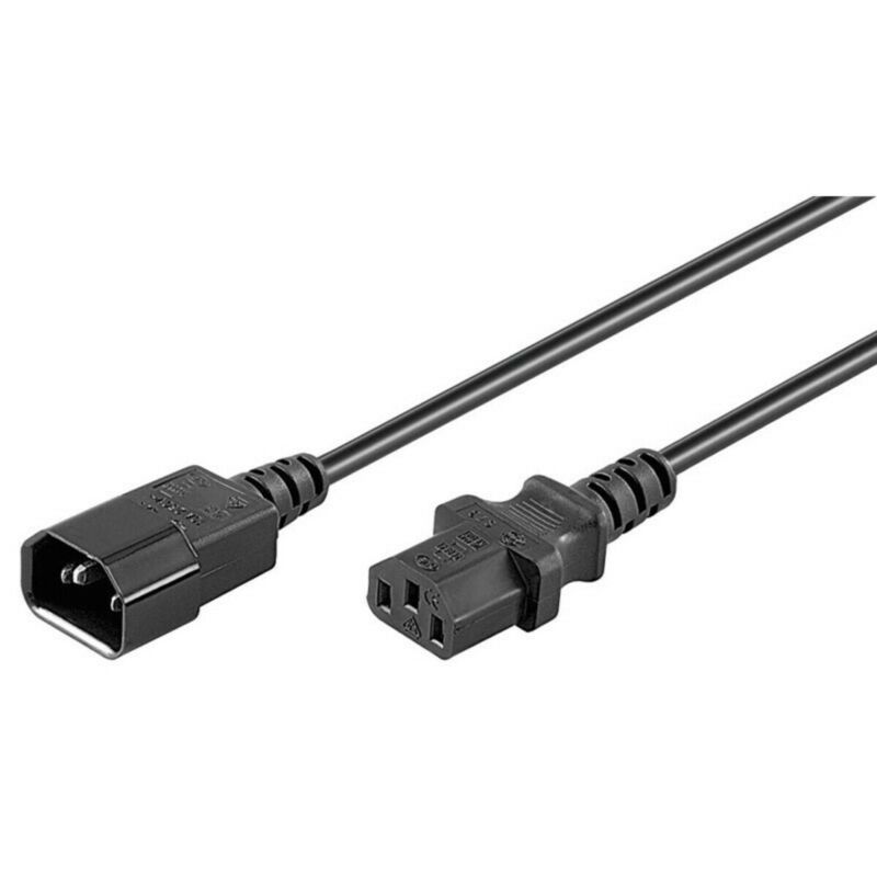Verloopkabel C13 naar C14 1,50m zwart