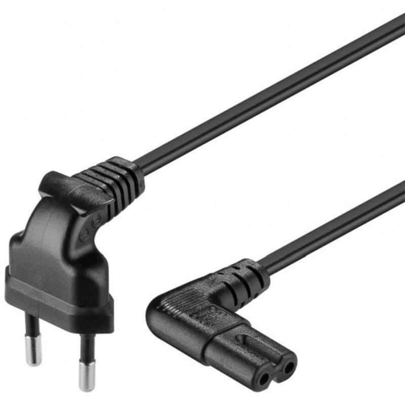 Netsnoer haaks euro plug naar C7 1,50m zwart