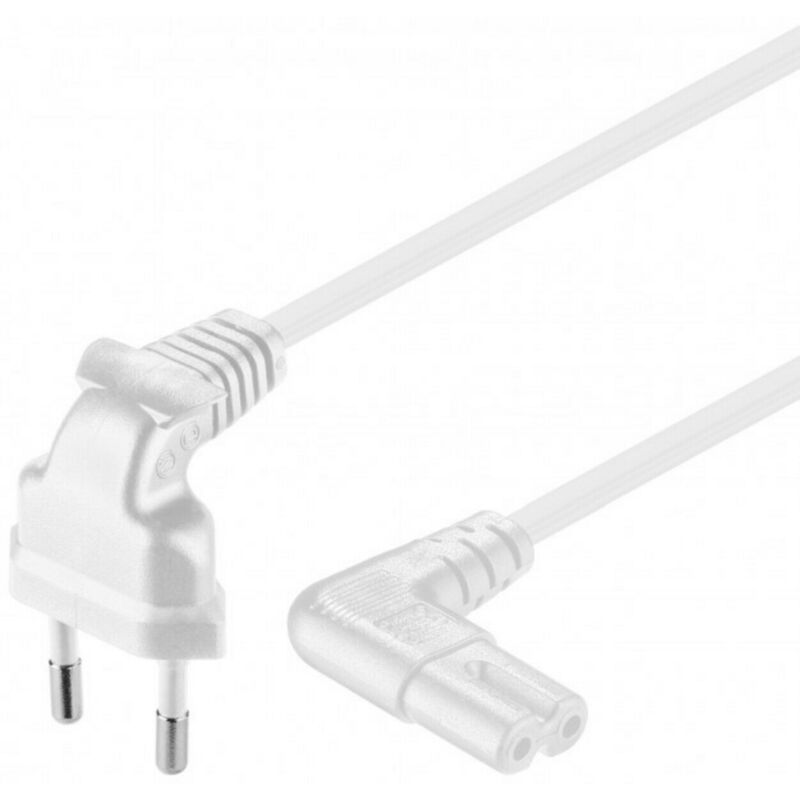 Netsnoer haaks euro plug naar C7 3m wit