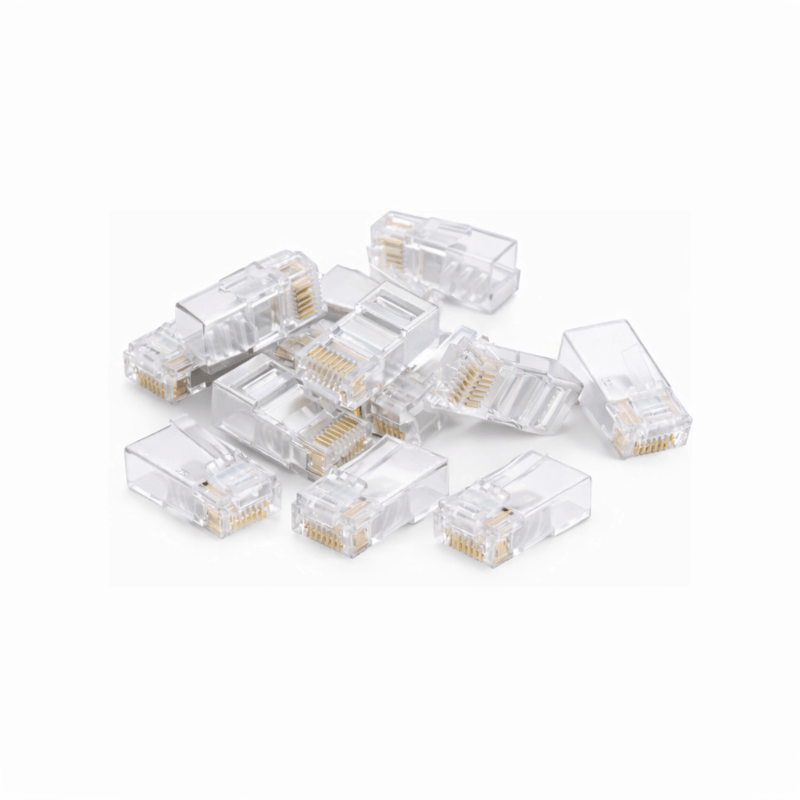 DANICOM UTP CAT5e RJ45 Doorsteek Connector - Pass through voor soepele en stugge kern - 10 stuks
