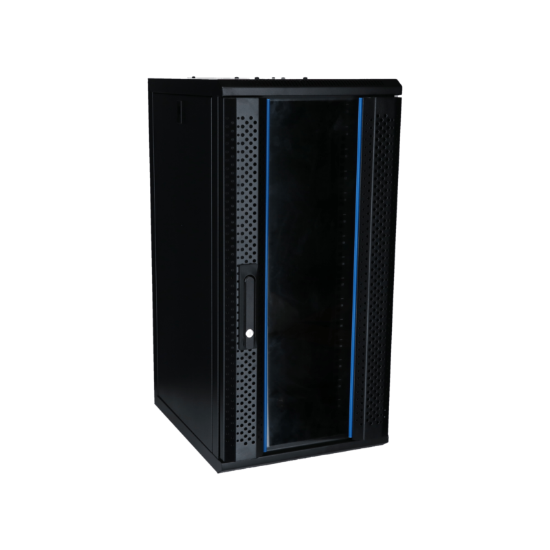 10" 15U wand patchkast met glazen voordeur 450mm diep