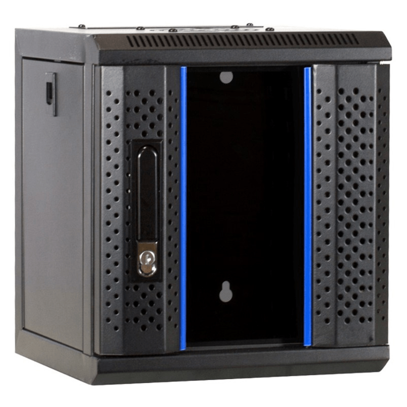 10" 4U wand patchkast met glazen voordeur