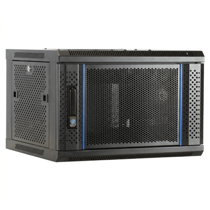 6U wand patchkast met geperforeerde deur, 450mm diep