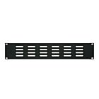 19 inch Ventilatie paneel Zwart - 2U