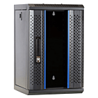 10" 9U wand patchkast met glazen voordeur 310mm diep