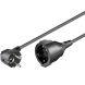 Verloopkabel schuko 2m zwart