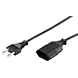 Verloopkabel Europlug 3m zwart
