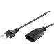 Verloopkabel Europlug 3m zwart